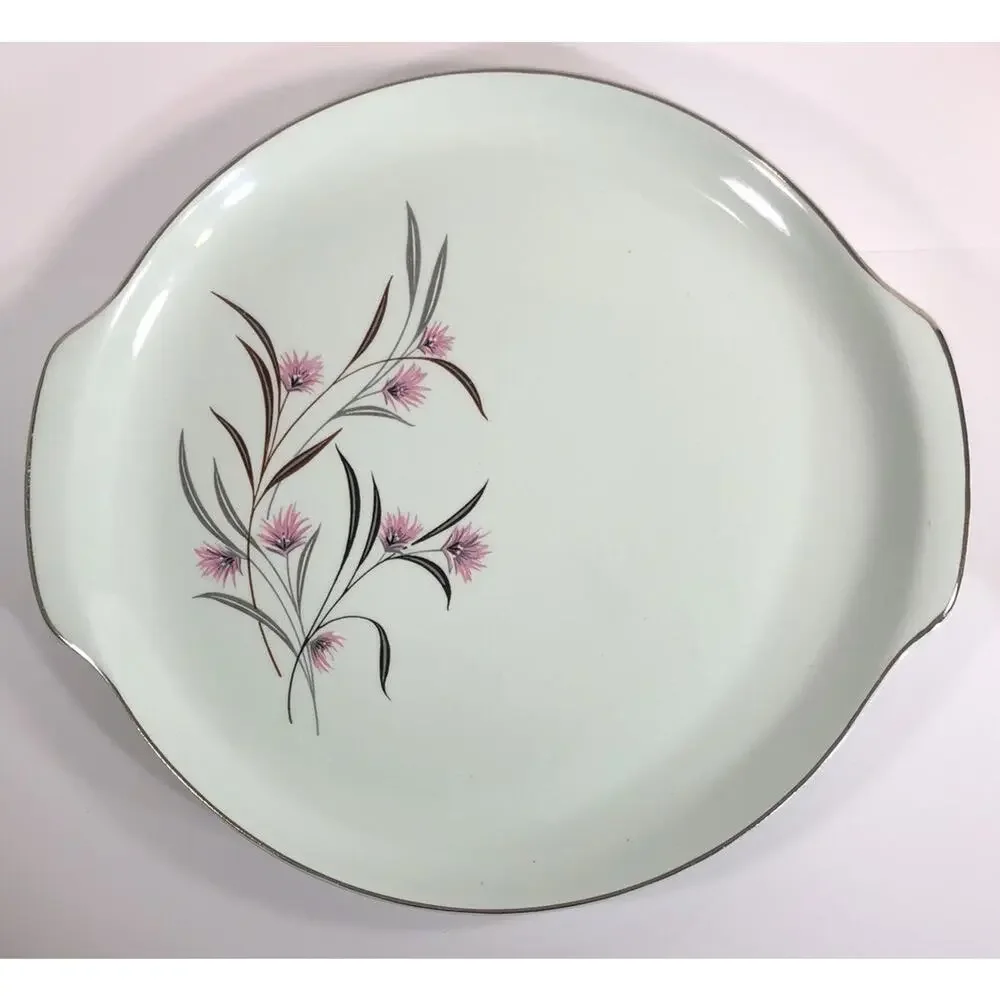 Vintage Universal Potteries Ballerina Mist Strawflower Chop Plate‎ Platter 12”